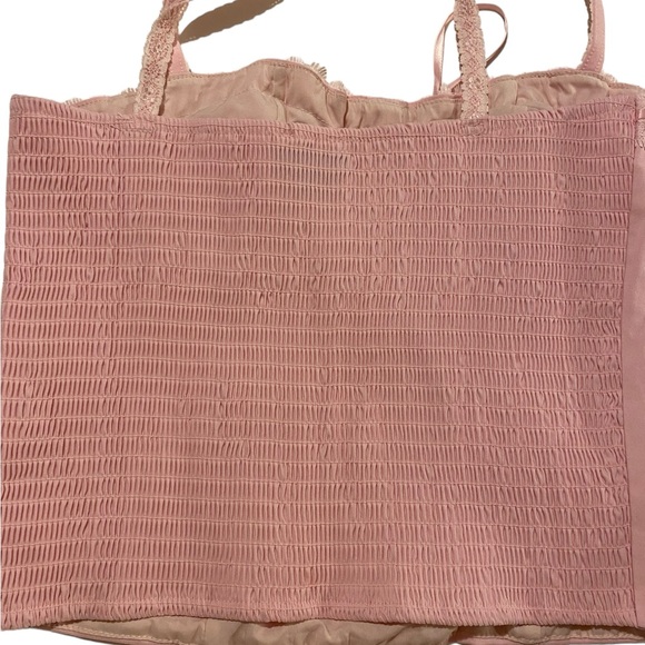 2000’s Y2k Women’s halter small by Pac sun NWT’s pink bustier smocked summer top - Picture 9 of 13